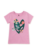 Tea Collection Painted Insects Graphic Tee Mauve Mist