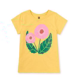 Tea Collection Button Flower Graphic Tee Del Sol