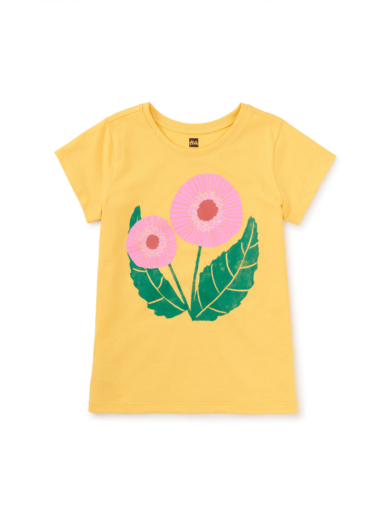 Tea Collection Button Flower Graphic Tee Del Sol