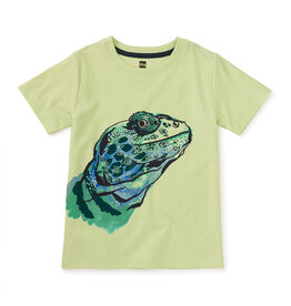 Tea Collection Tropical Lizard Graphic Tee Lime Ice