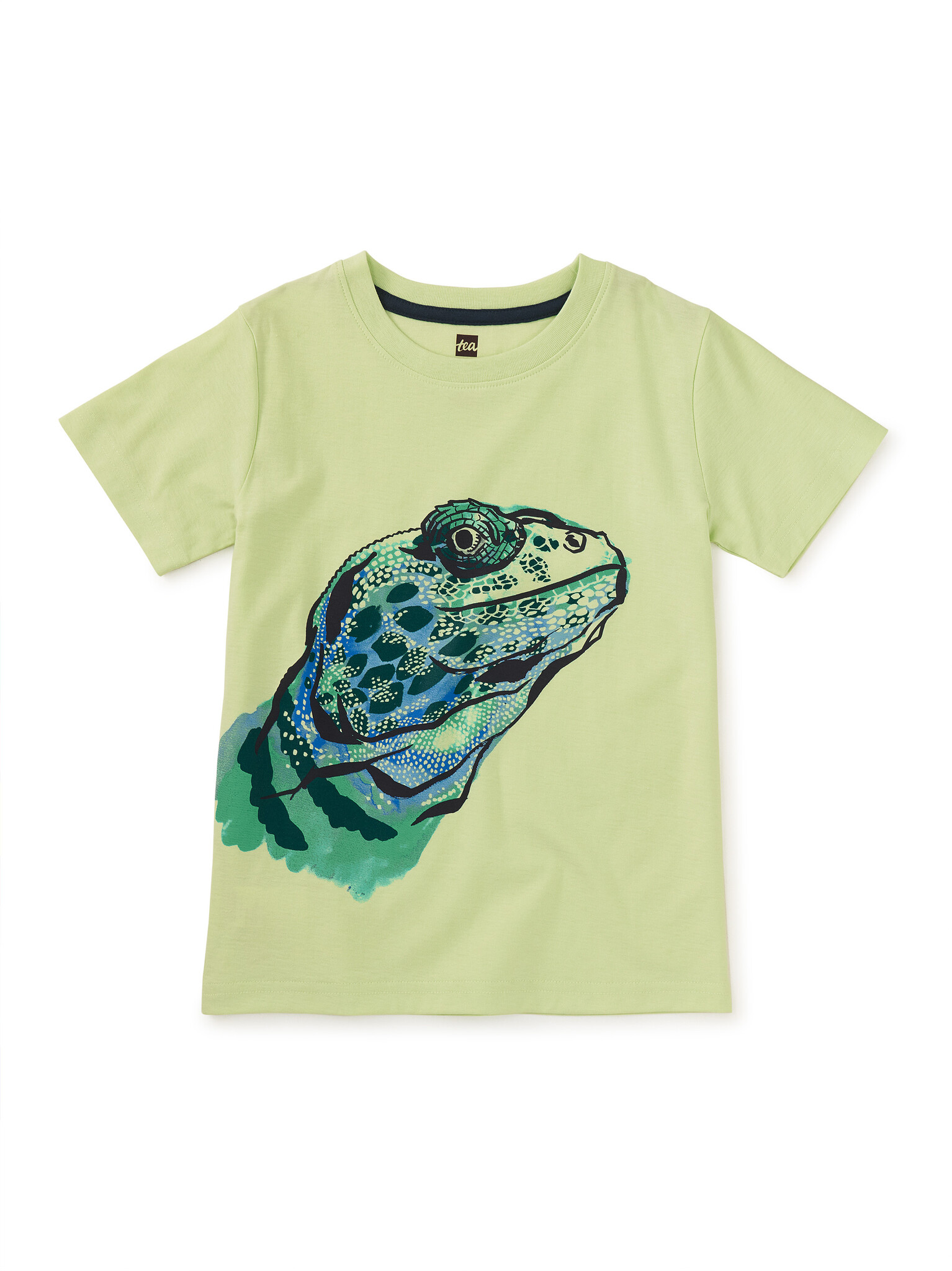 Tea Collection Tropical Lizard Graphic Tee Lime Ice
