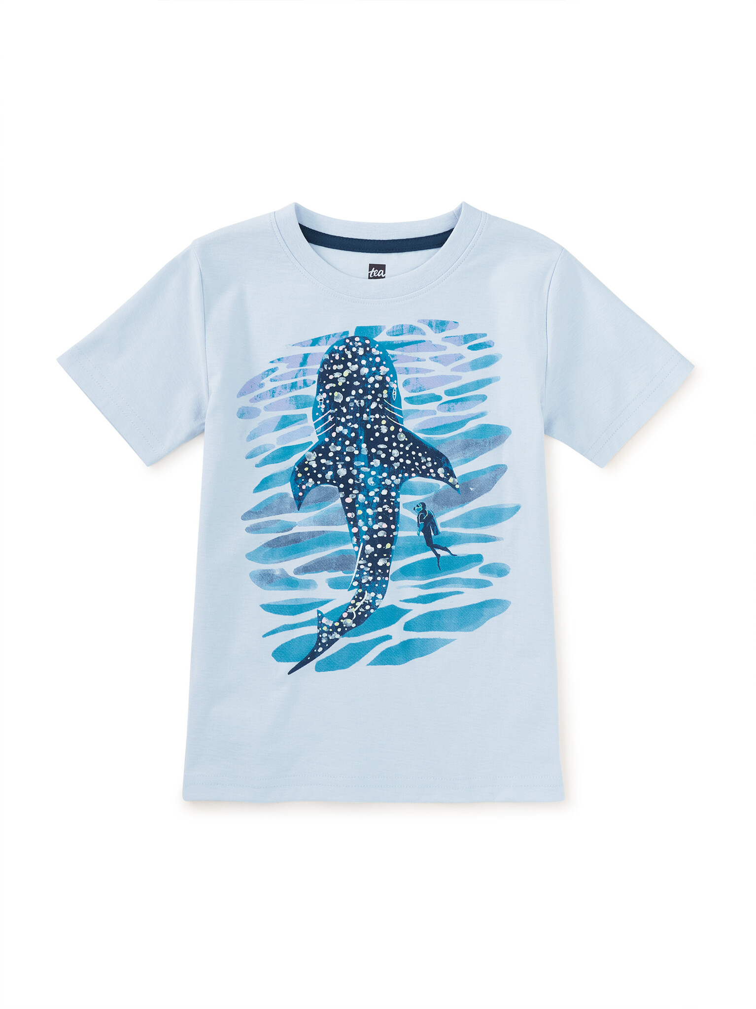 Tea Collection Whale and Scuba Graphic Tee Vista Blue