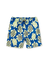 Tea Collection Mid-Length Swim Trunks Tiled Turtles