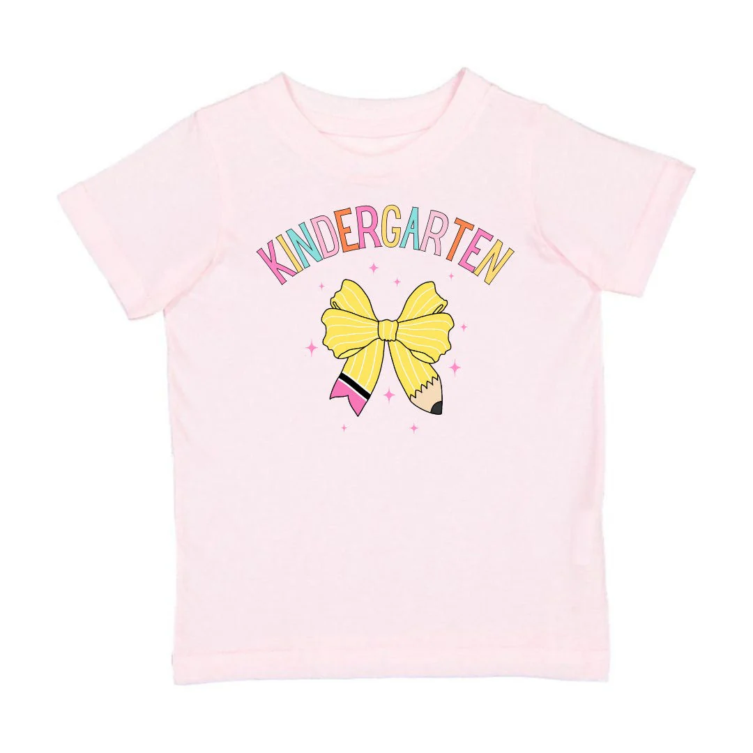 Sweet Wink Kindergarten Pencil Bow Short Sleeve T-Shirt