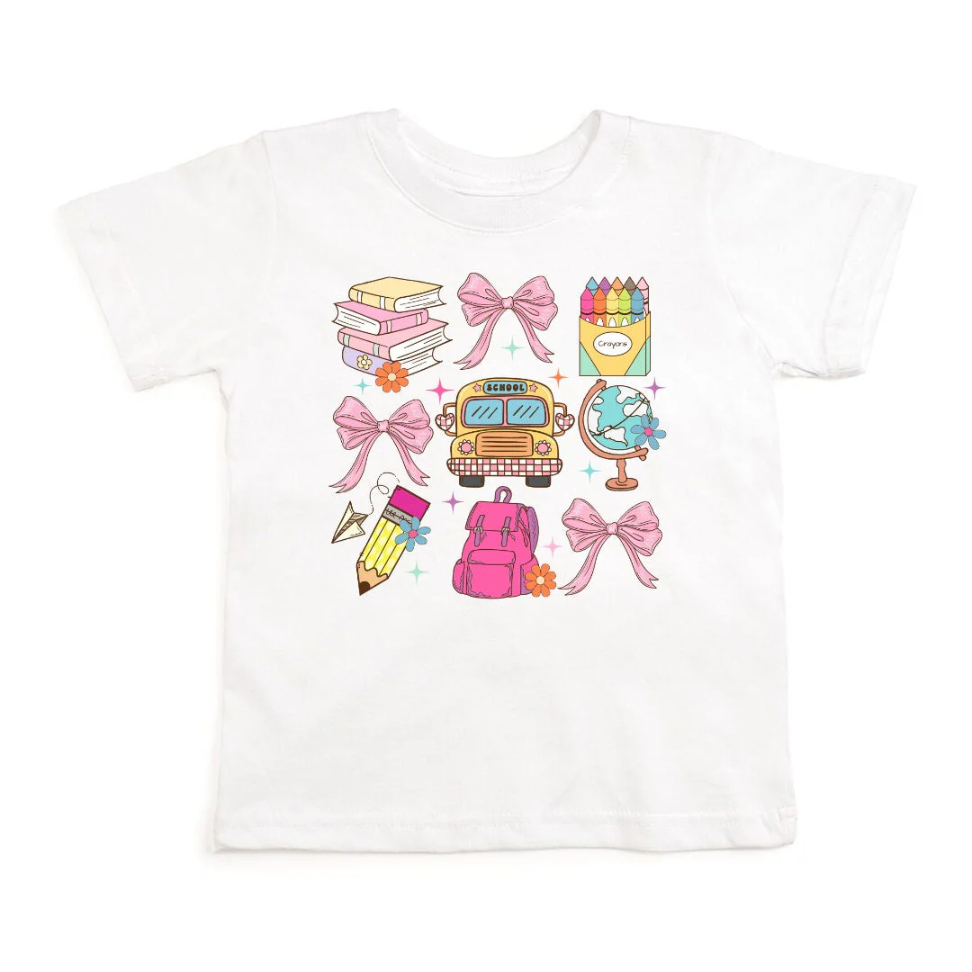 Sweet Wink Coquette School Doodle Short Sleeve T-Shirt