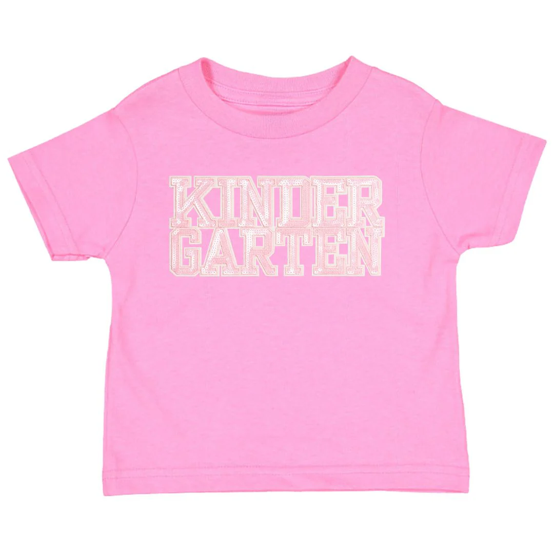 Sweet Wink Kindergarten Sequin Patch Short Sleeve T-Shirt