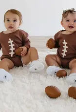 Sweet Wink Football Lace Patch Long Sleeve Romper
