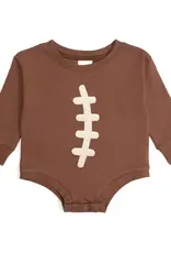 Sweet Wink Football Lace Patch Long Sleeve Romper
