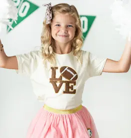 Sweet Wink Football Love Patch Short Sleeve T-Shirt