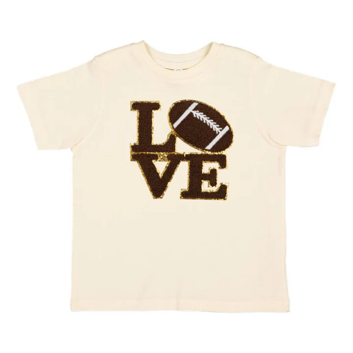 Sweet Wink Football Love Patch Short Sleeve T-Shirt