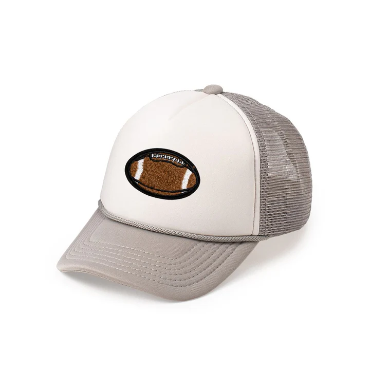 Sweet Wink Football Patch Trucker Hat Gray/White