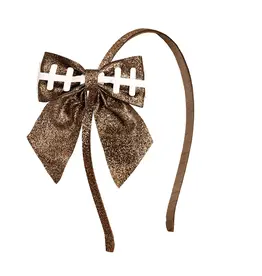 Sweet Wink Football Bow Headband (Hard Band)