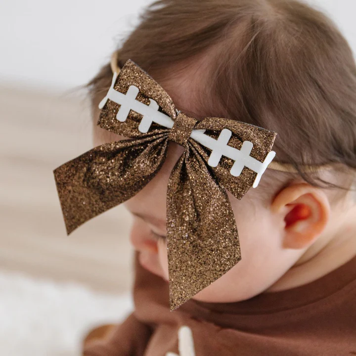 Sweet Wink Football Bow Baby Headband