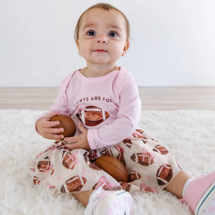 Sweet Wink Football With Daddy Long Sleeve Bodysuit