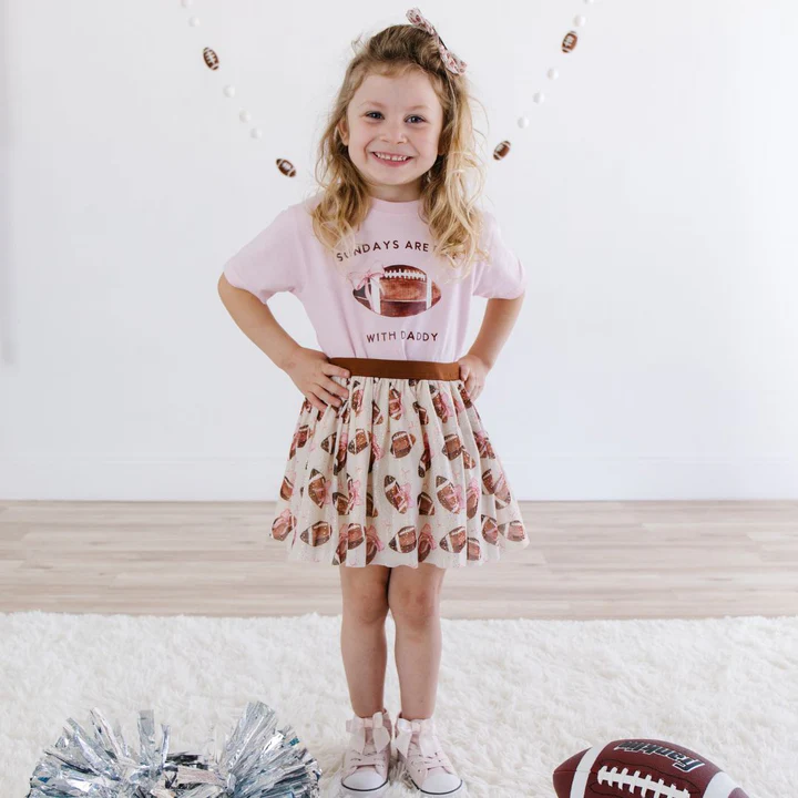 Sweet Wink Football With Daddy Short Sleeve T-Shirt