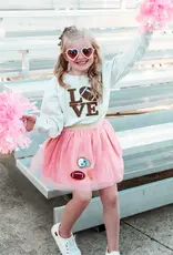 Sweet Wink Football Love Patch Sweatshirt Natural