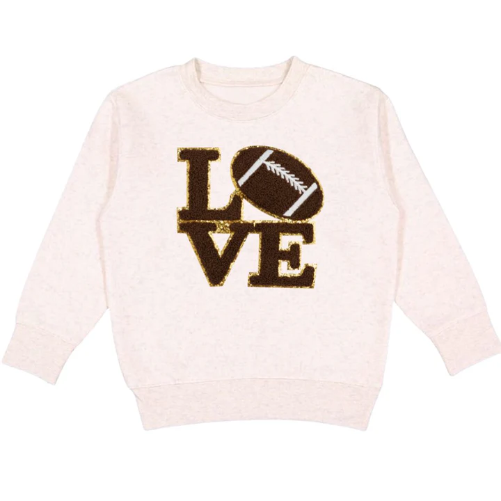Sweet Wink Football Love Patch Sweatshirt Natural