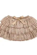 Sweet Wink Gingham Printed Tulle Tiered Tutu