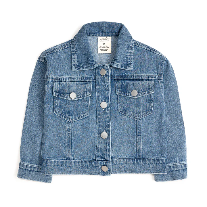 Sweet Wink Game Day Football Sequin Patch Denim Jacket