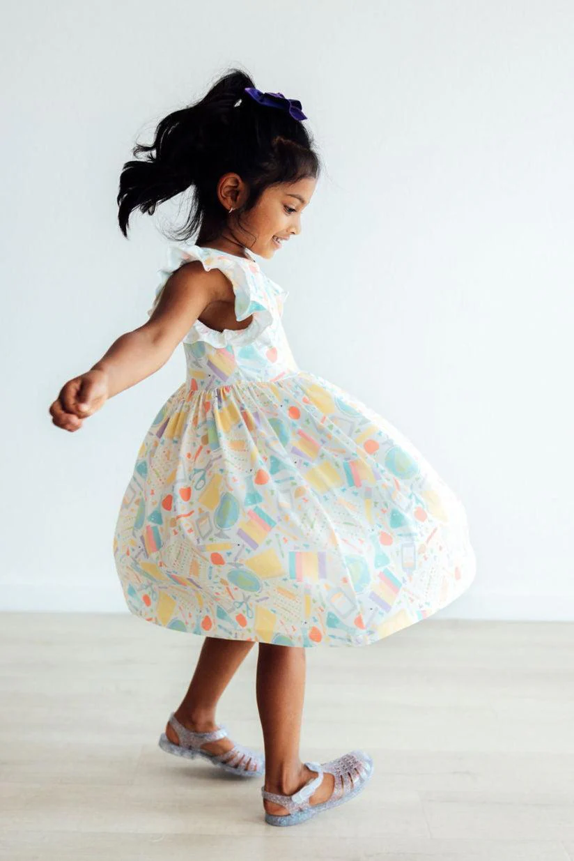 Mila & Rose Campus Cutie Flutter Sleeve Twirl Dress