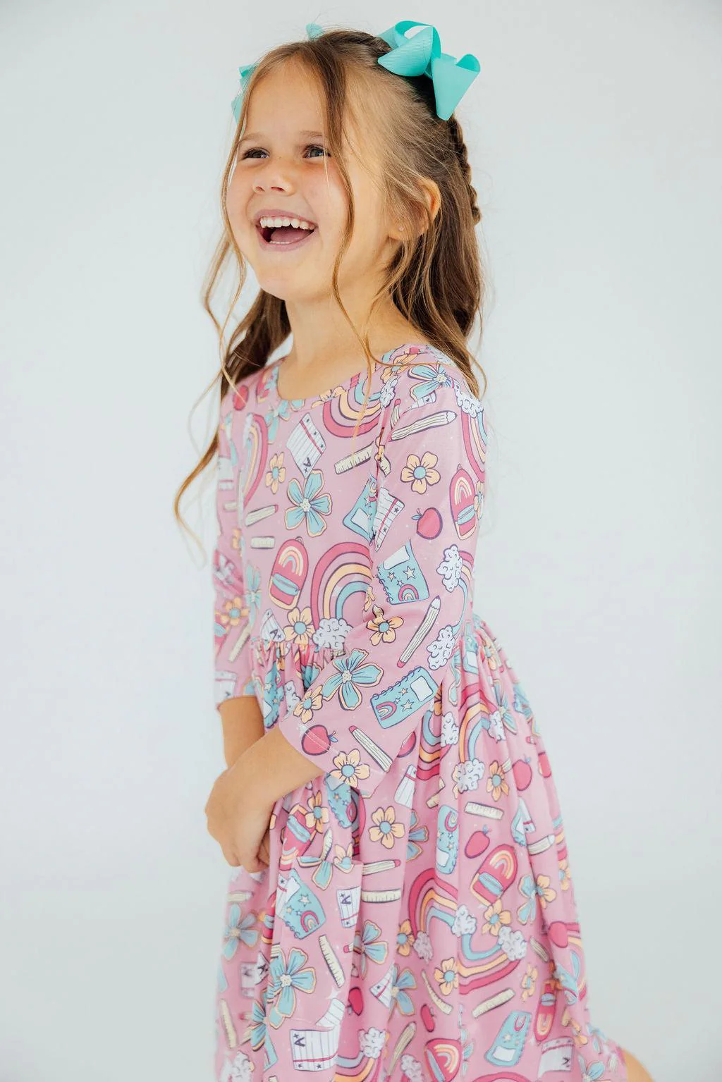 Mila & Rose Dream Big Little One 3/4 Pocket Twirl Dress