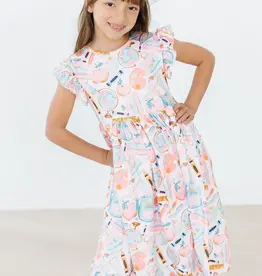 Mila & Rose Class Act Flutter Sleeve Twirl Dress