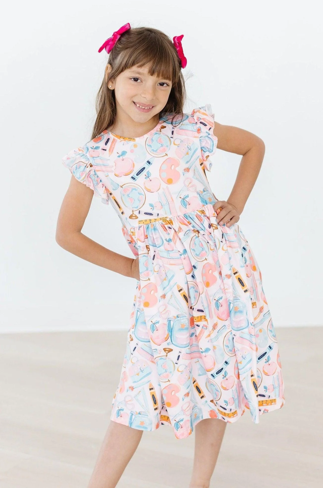 Mila & Rose Class Act Flutter Sleeve Twirl Dress