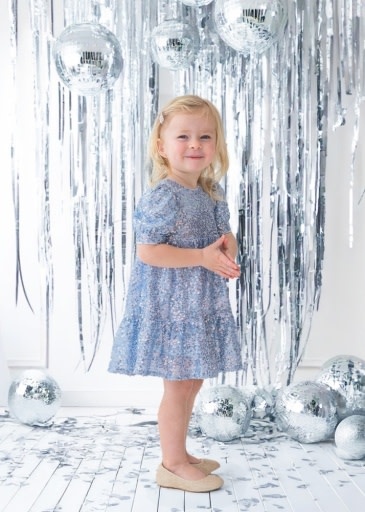 Mabel and Honey | Isobella and Chloe Starry Blue Dress