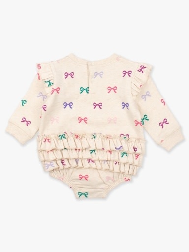 RuffleButts + RuggedButts Sweatshirt Bubble Romper