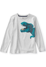Tea Collection Flexin' Rex Graphic Tee Light Grey Heather