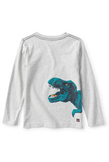 Tea Collection Flexin' Rex Graphic Tee Light Grey Heather