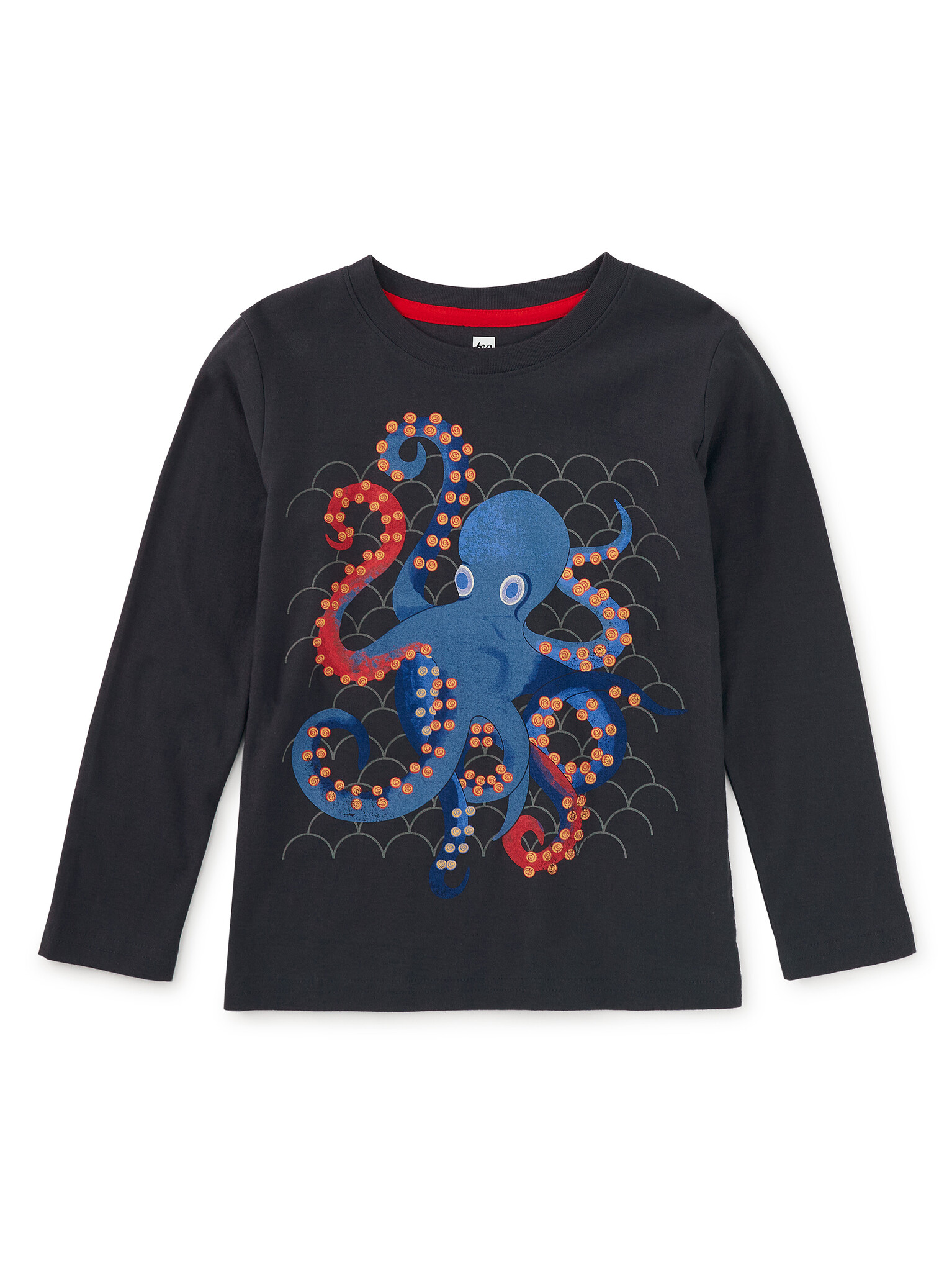 Tea Collection Minhwa Octopus Graphic Tee Indigo