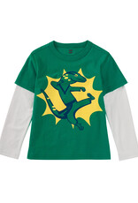 Tea Collection Taekwondo Lizard Layered Tee Viridian
