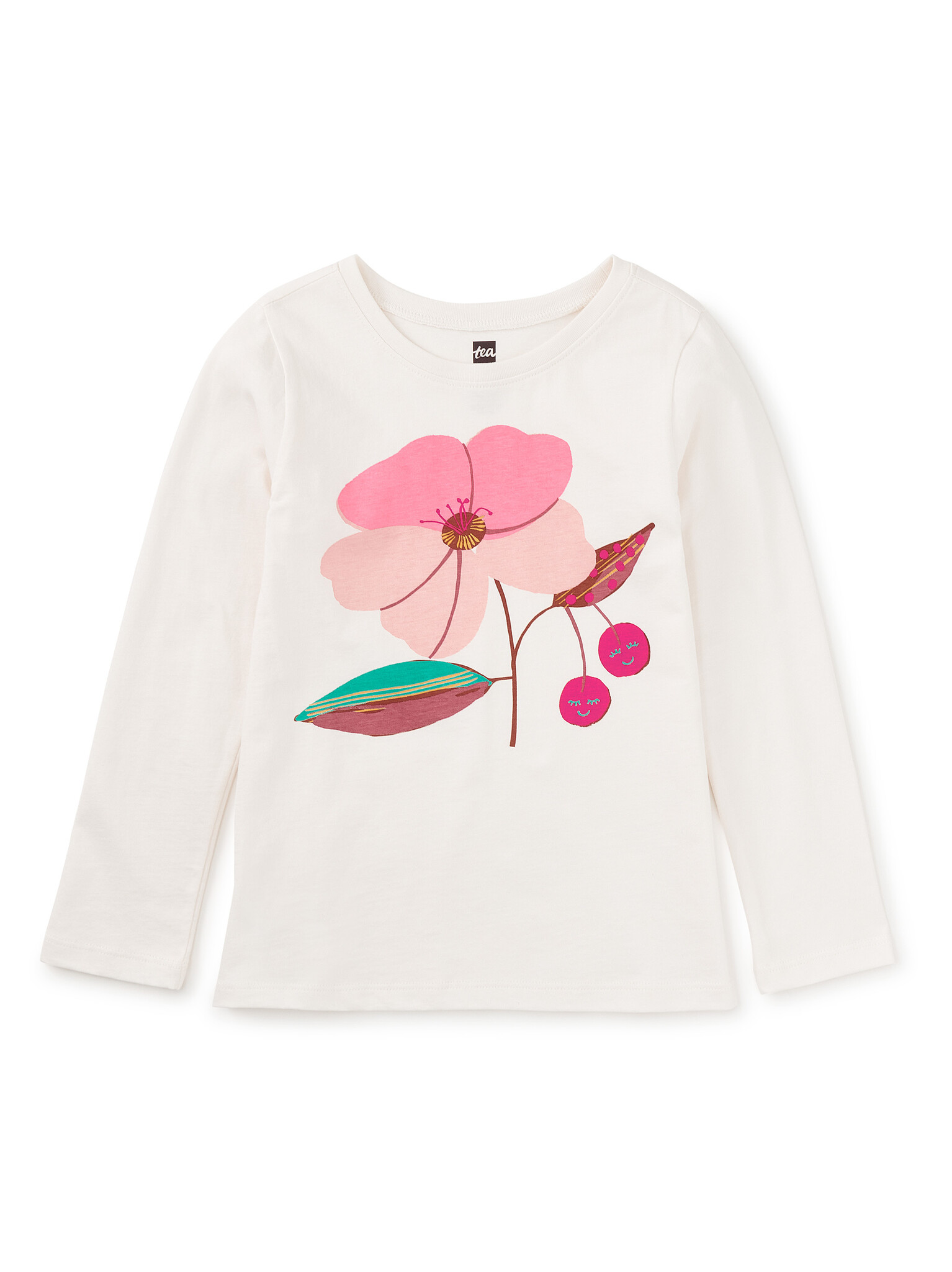 Tea Collection Cherry Blossom Graphic Tee Chalk