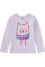 Tea Collection Bowtie Kitty Graphic Tee Soft Wisteria