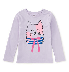 Tea Collection Bowtie Kitty Graphic Tee Soft Wisteria