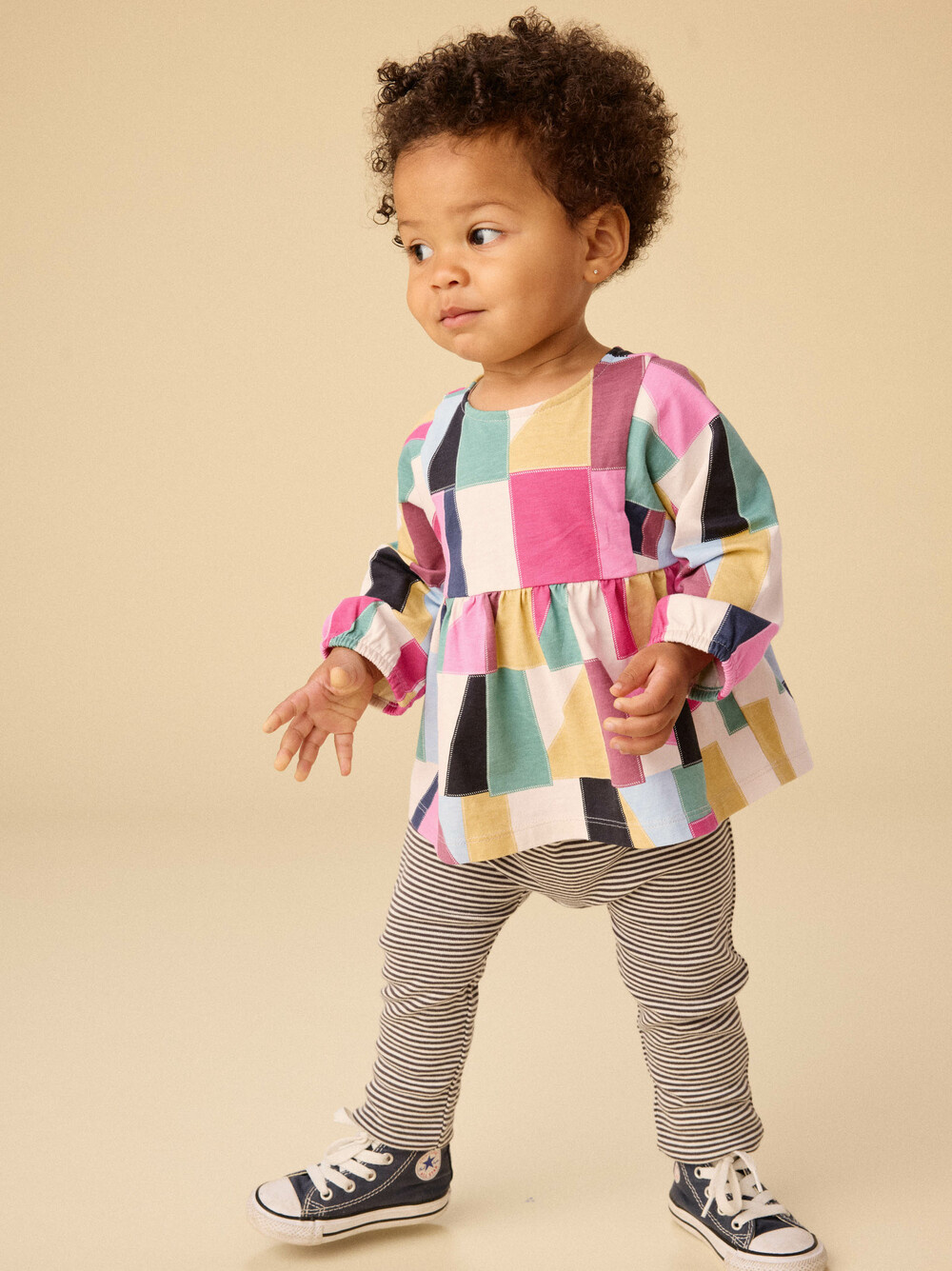 Tea Collection Boho Top & Pants Toddler Set Pojagi Patchwork