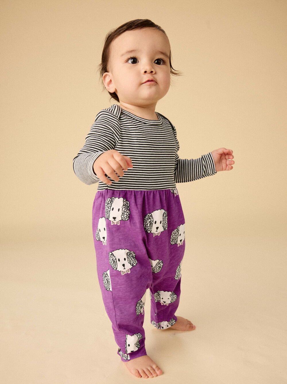 Tea Collection Print Mix Baby Romper Maltipoo