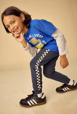 Tea Collection Stripe-Out Joggers Jet Black