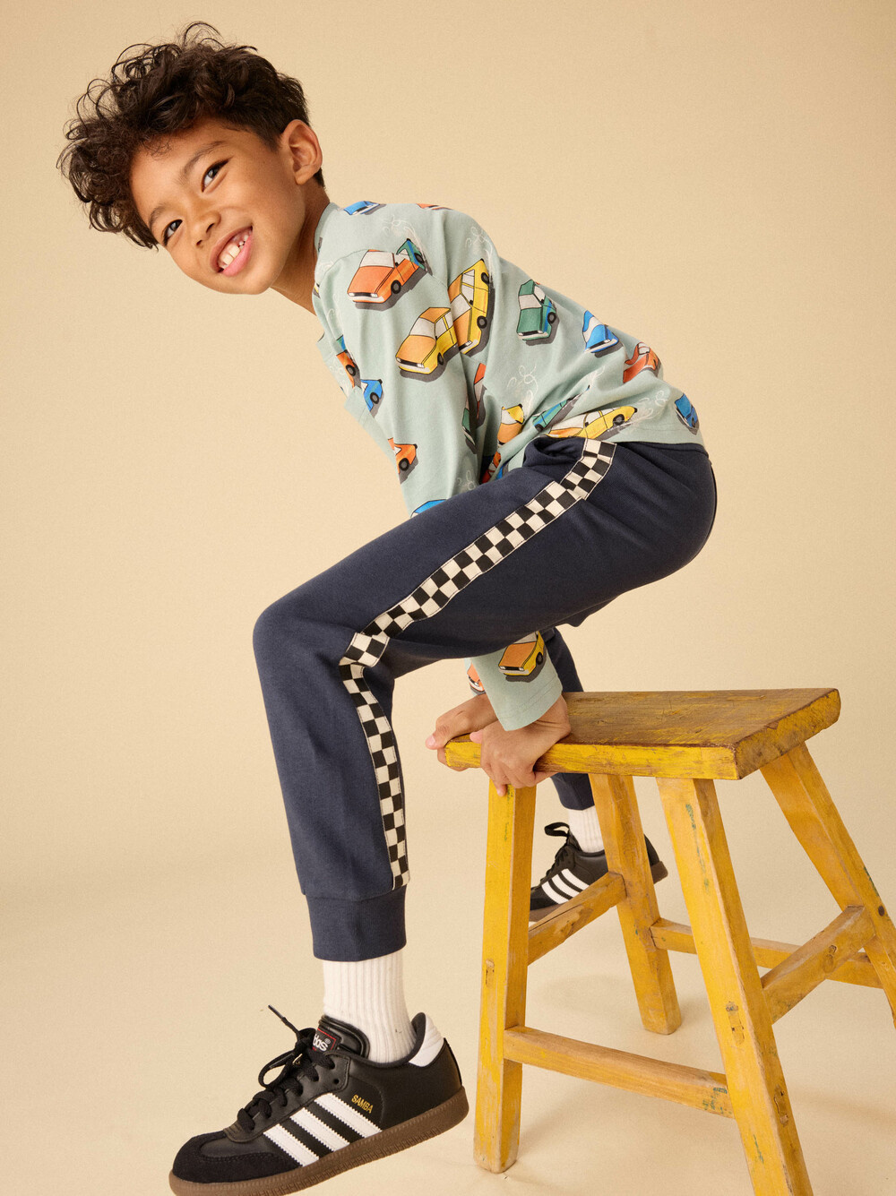 Tea Collection Stripe-Out Joggers Indigo