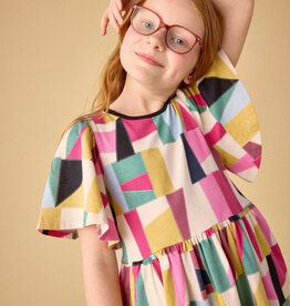 Tea Collection Butterfly Sleeve Dress Pojagi Patchwork