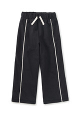 Tea Collection Lace Trim Track Pants Jet Black