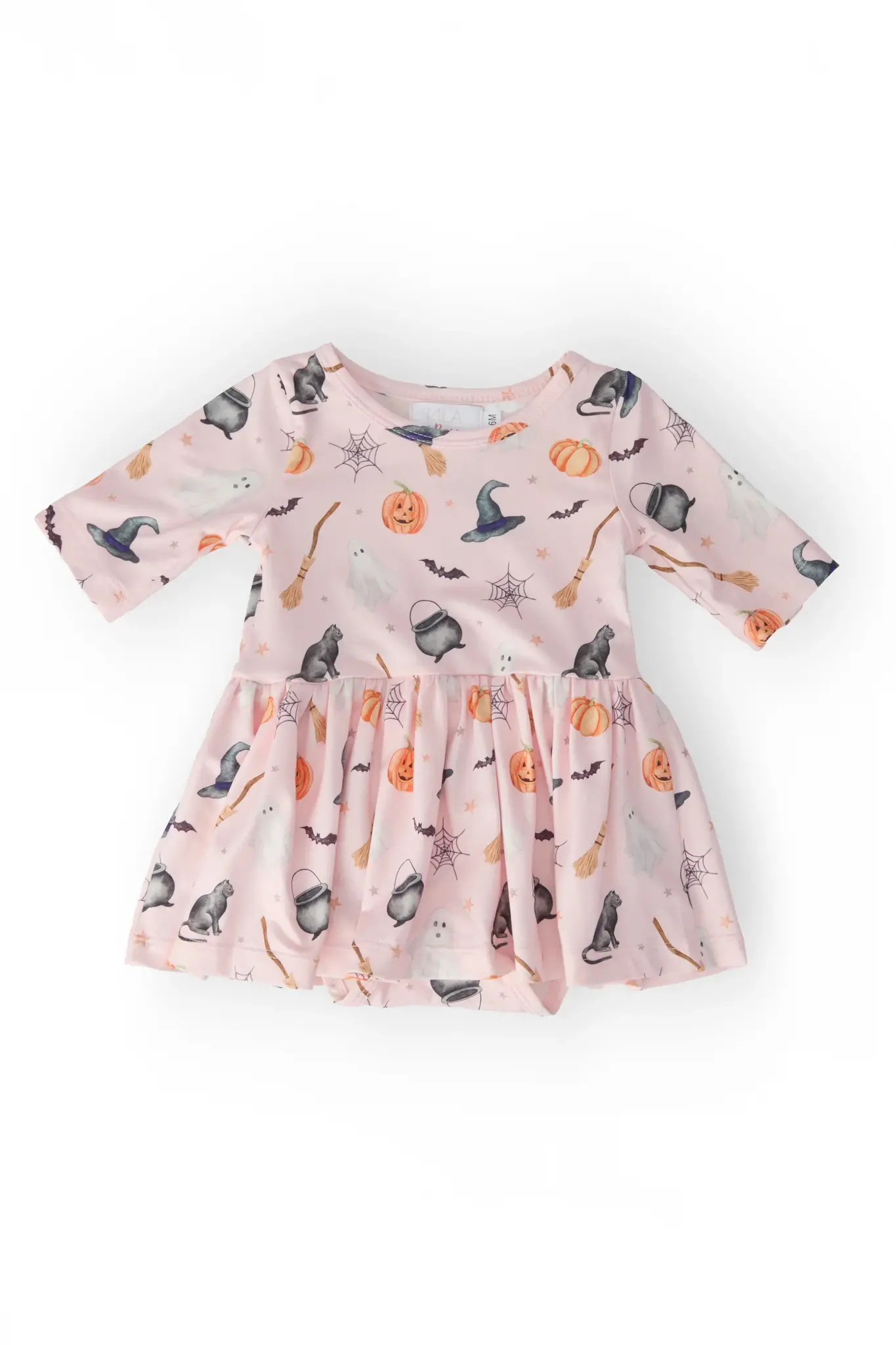 Mila & Rose Hey Boo 3/4 Sleeve Twirl Bodysuit