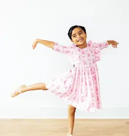 Mila & Rose Twirling en Pointe 3/4 Sleeve Ruffle Twirl Dress