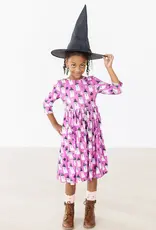 Mila & Rose Witches Boo 3/4 Sleeve Pocket Twirl Dress