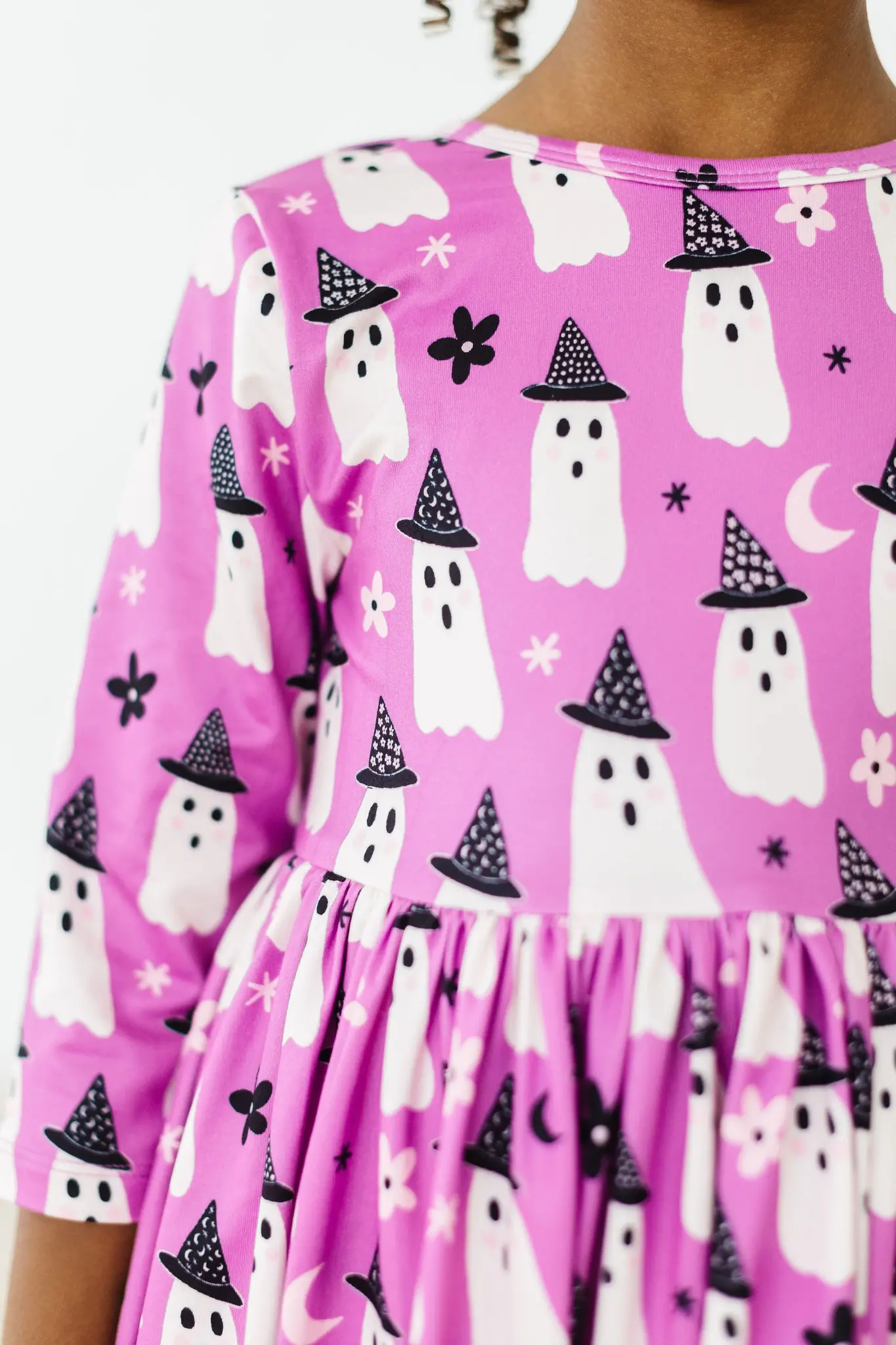 Mila & Rose Witches Boo 3/4 Sleeve Pocket Twirl Dress