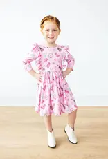 Mila & Rose Boot Scootin' 3/4 Sleeve Ruffle Twirl Dress