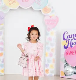 Mila & Rose Howdy 3/4 Sleeve Ruffle Twirl Dress