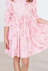 Mila & Rose Howdy 3/4 Sleeve Ruffle Twirl Dress