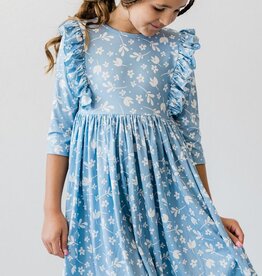 Mila & Rose Bluebell 3/4 Sleeve Ruffle Twirl Dress